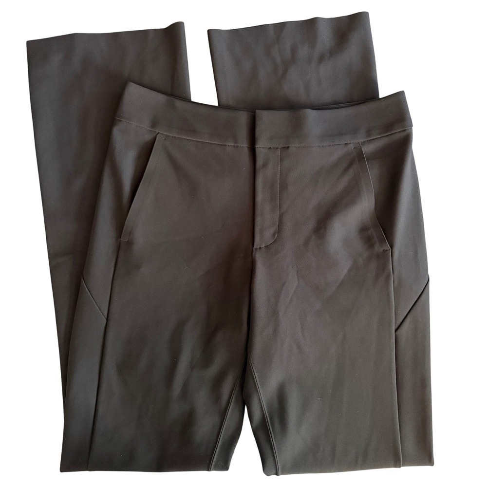 Athleta Stellar Flare Black Trouser Tech EuroLuxe Pants Size 12 Tall